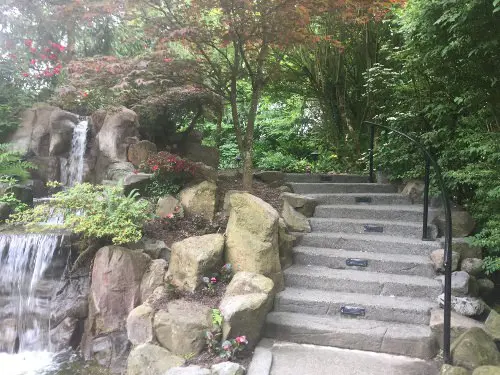 northview country club steps and water fall